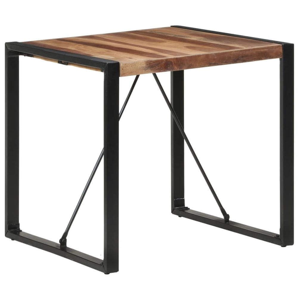 Vidaxl Jedálenský stôl 80x80x75 cm masív so sheeshamovou úpravou